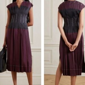 Tory Burch Claire McCardell dress evening plumb nwt cotton poplin 2